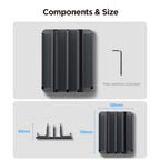 Spigen LD208S4 darbo stalo organizatorius nešiojamiesiems, planšetėms, išmaniesiems telefonams, klaviatūroms - pilka --...