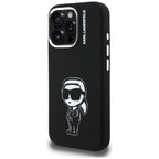 Karl Lagerfeld Silikoninis Karl Sketch MagSafe Dėklas, skirtas iPhone 16 Pro Max - juodas