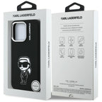 Karl Lagerfeld Silikoninis Karl Sketch MagSafe Dėklas, skirtas iPhone 16 Pro Max - juodas