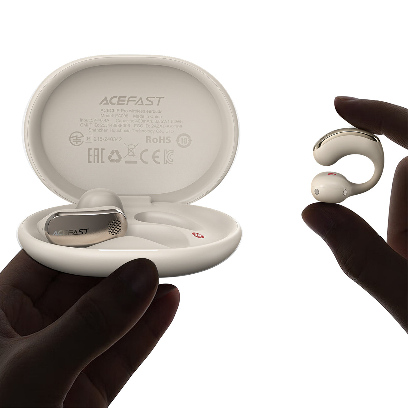 Acefast FA006 ACECLIP Pro ausies viduje belaidžiai ausiniai OWS - Auksinė -- Headphones