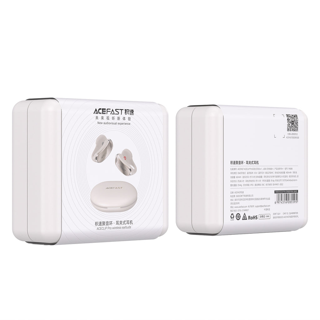 Acefast FA006 ACECLIP Pro ausies viduje belaidžiai ausiniai OWS - Auksinė -- Headphones