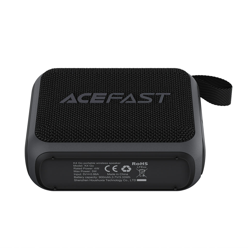 Acefast K4 Go Bluetooth 5.4 mini belaidis garsiakalbis - Juodas -- Bluetooth Speakers
