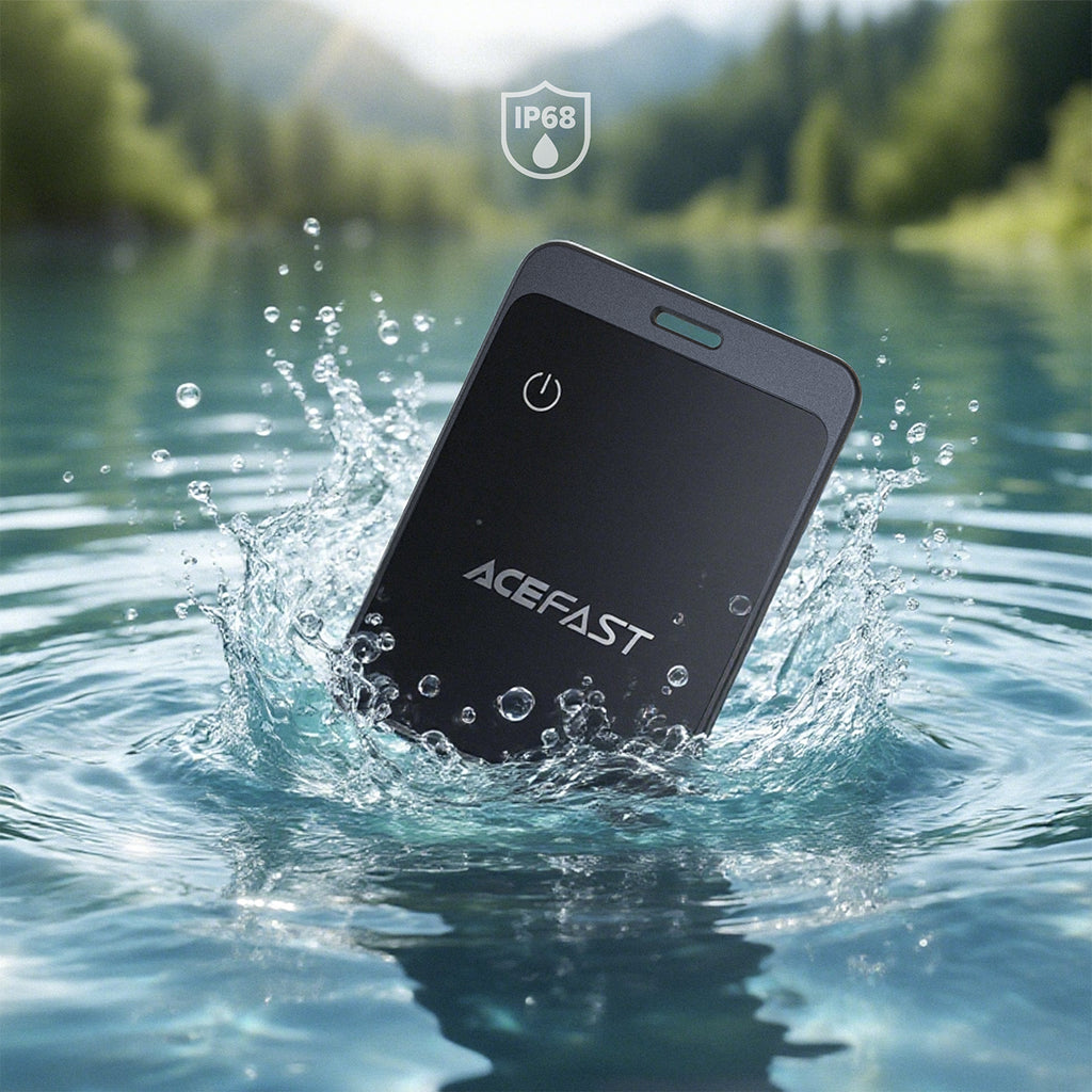 Acefast S3 Bluetooth lokatorius kortelės formos, suderinamas su Apple Find My - pilka spalva -- Other phone accessories