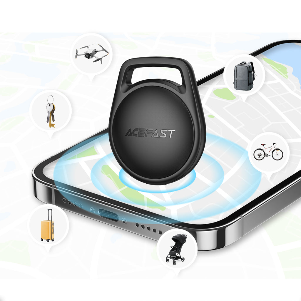Acefast S2 Bluetooth lokatorius, suderinamas su Apple Find My - juoda spalva -- Other phone accessories