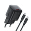 Acefast A118 30W GaN USB-C sienos įkroviklis su USB-C - USB-C kabelu 1.2m - juodas -- Cell phone chargers