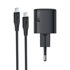 Acefast A118 30W GaN USB-C sienos įkroviklis su USB-C - USB-C kabelu 1.2m - juodas -- Cell phone chargers