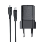Acefast A118 30W GaN USB-C sienos įkroviklis su USB-C - USB-C kabelu 1.2m - juodas -- Cell phone chargers