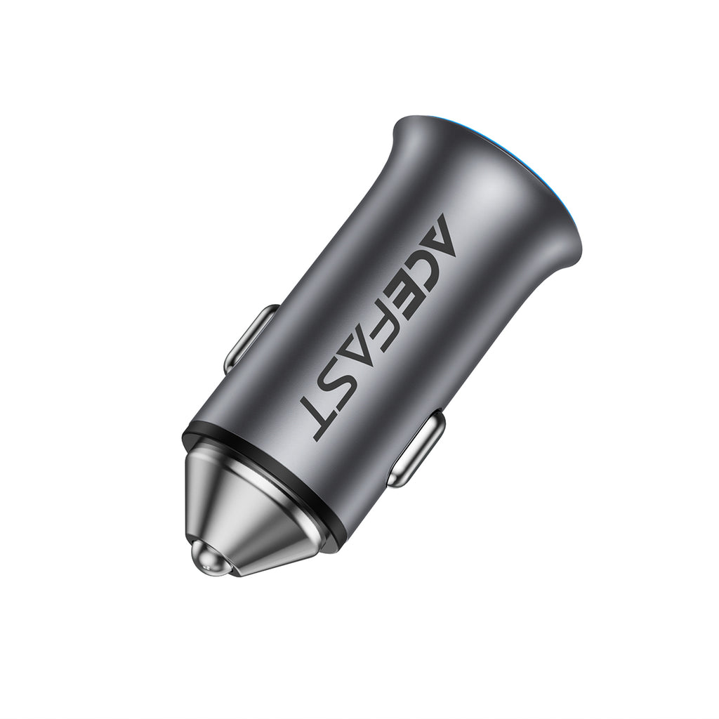 Acefast B16 95W USB-A + USB-C Automobilinis Įkroviklis - Pilkas -- Car chargers