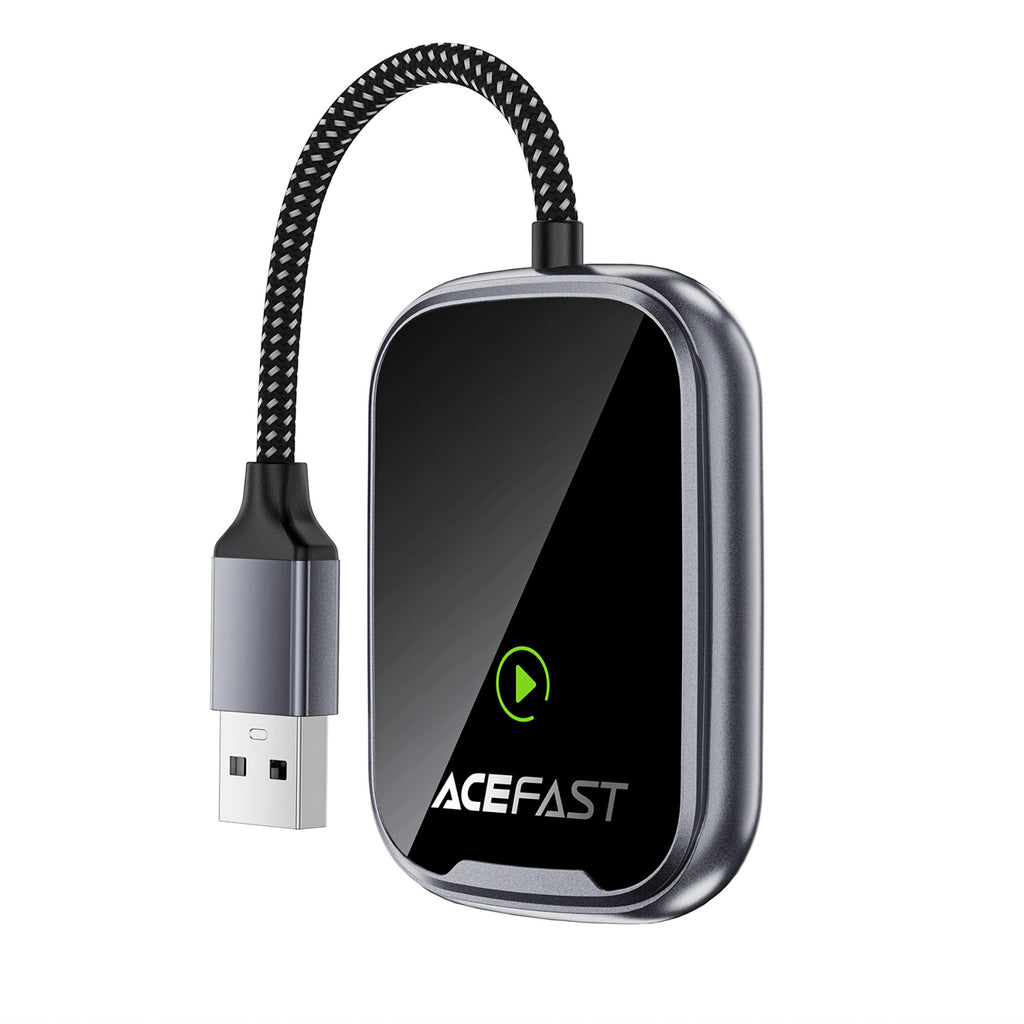 Acefast QC1 belaidis automobilio adapteris - pilka -- USB Adapters