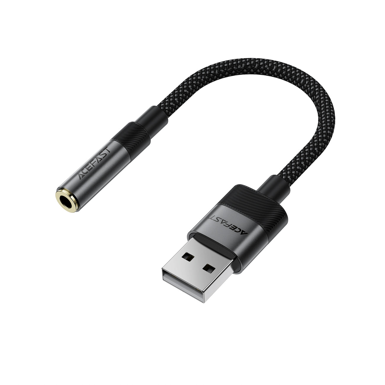 Acefast J13 USB-A į 3,5 mm mini jack adapteris - juodas -- Audio Adapters