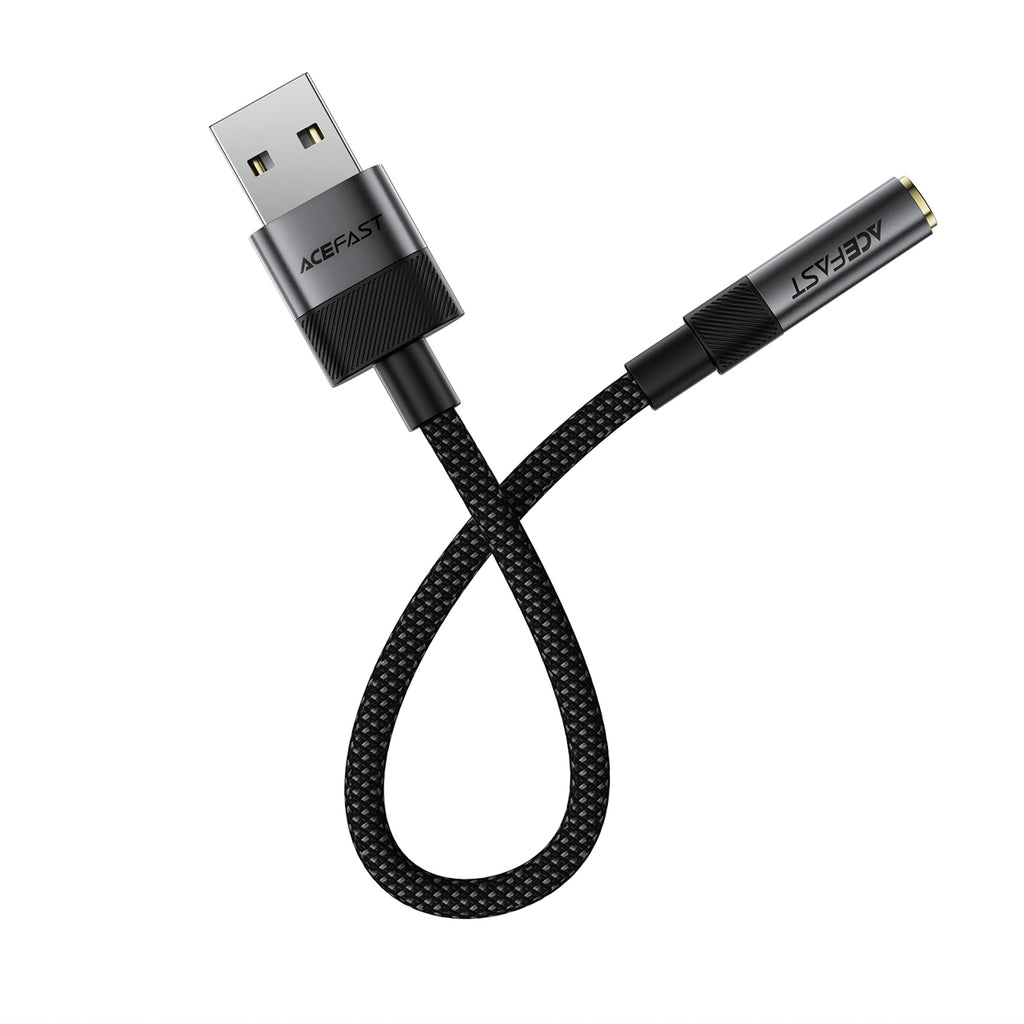 Acefast J13 USB-A į 3,5 mm mini jack adapteris - juodas -- Audio Adapters
