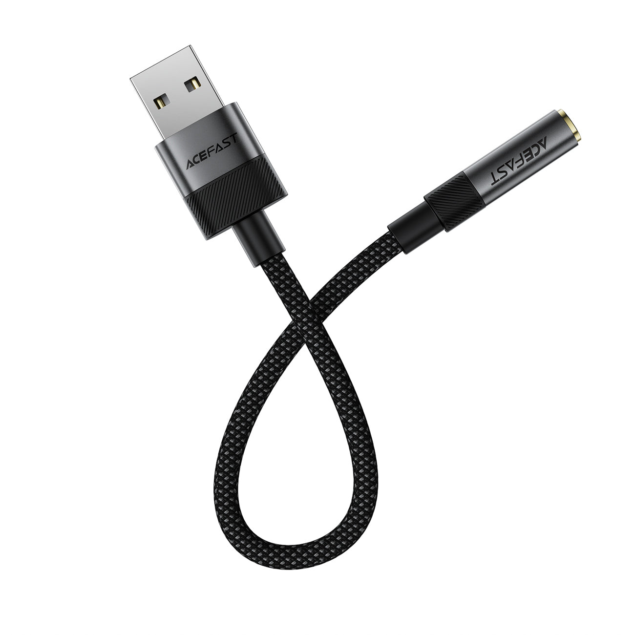 Acefast J13 USB-A į 3,5 mm mini jack adapteris - juodas -- Audio Adapters