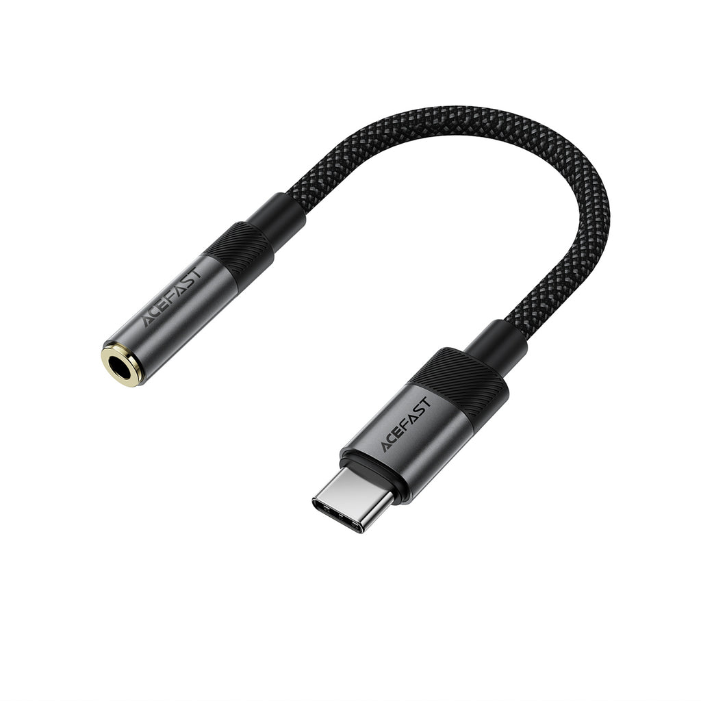 Acefast J12 USB-C į 3.5mm mini lizdą adapteris - juodas -- Audio Adapters