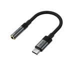 Acefast J12 USB-C į 3.5mm mini lizdą adapteris - juodas -- Audio Adapters