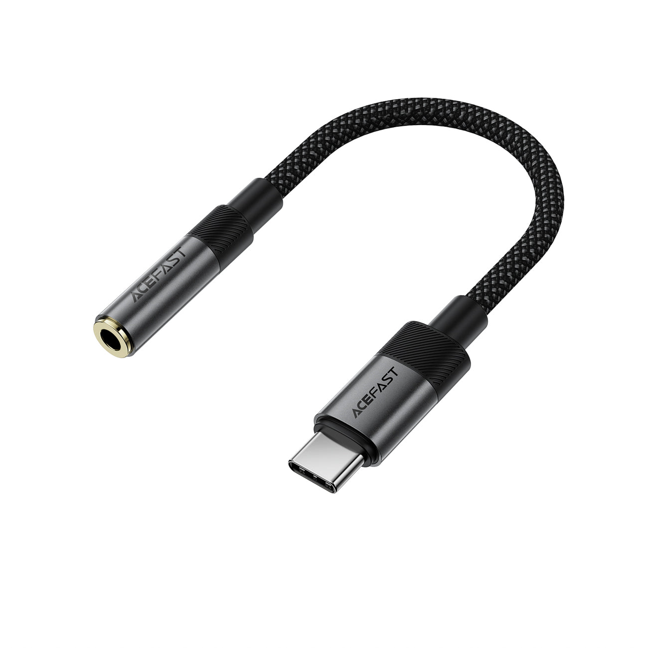 Acefast J12 USB-C į 3.5mm mini lizdą adapteris - juodas -- Audio Adapters
