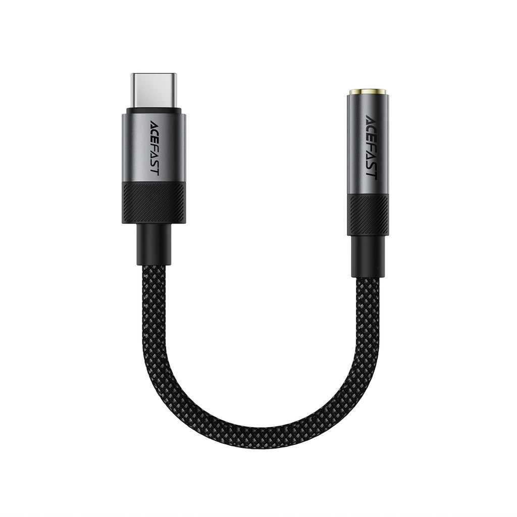 Acefast J12 USB-C į 3.5mm mini lizdą adapteris - juodas -- Audio Adapters