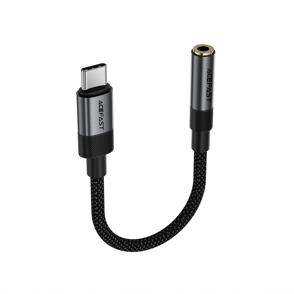 Acefast J12 USB-C į 3.5mm mini lizdą adapteris - juodas -- Audio Adapters