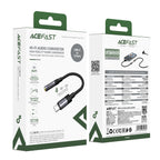 Acefast J12 USB-C į 3.5mm mini lizdą adapteris - juodas -- Audio Adapters