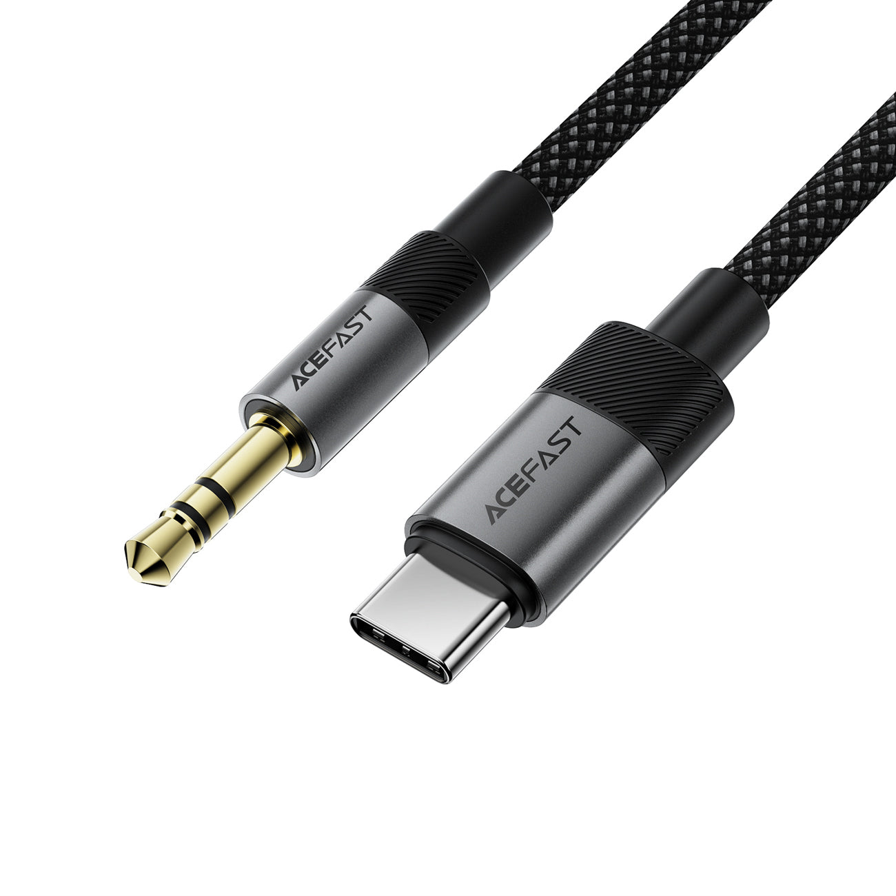Acefast J11 USB-C į 3.5mm mini lizdą kabelis 1m - juodas -- Audio Adapters