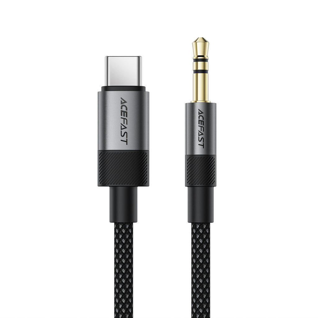 Acefast J11 USB-C į 3.5mm mini lizdą kabelis 1m - juodas -- Audio Adapters