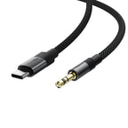 Acefast J11 USB-C į 3.5mm mini lizdą kabelis 1m - juodas -- Audio Adapters