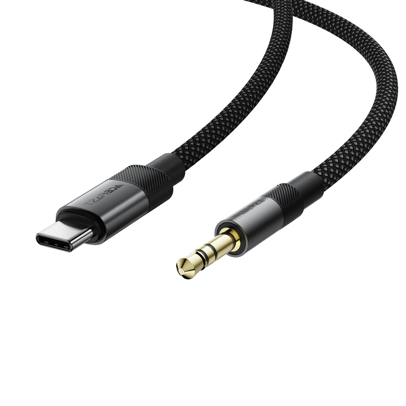 Acefast J11 USB-C į 3.5mm mini lizdą kabelis 1m - juodas -- Audio Adapters