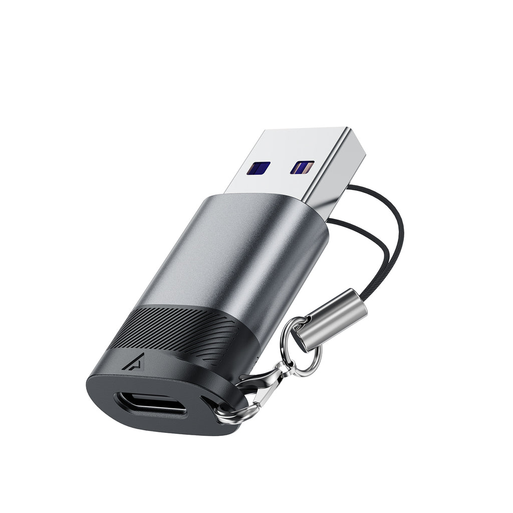 Acefast J8 USB-C - USB-A Adapteris - Pilka -- USB Adapters