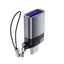 Acefast J7 USB-A - USB-C adapteris - pilka -- USB Adapters