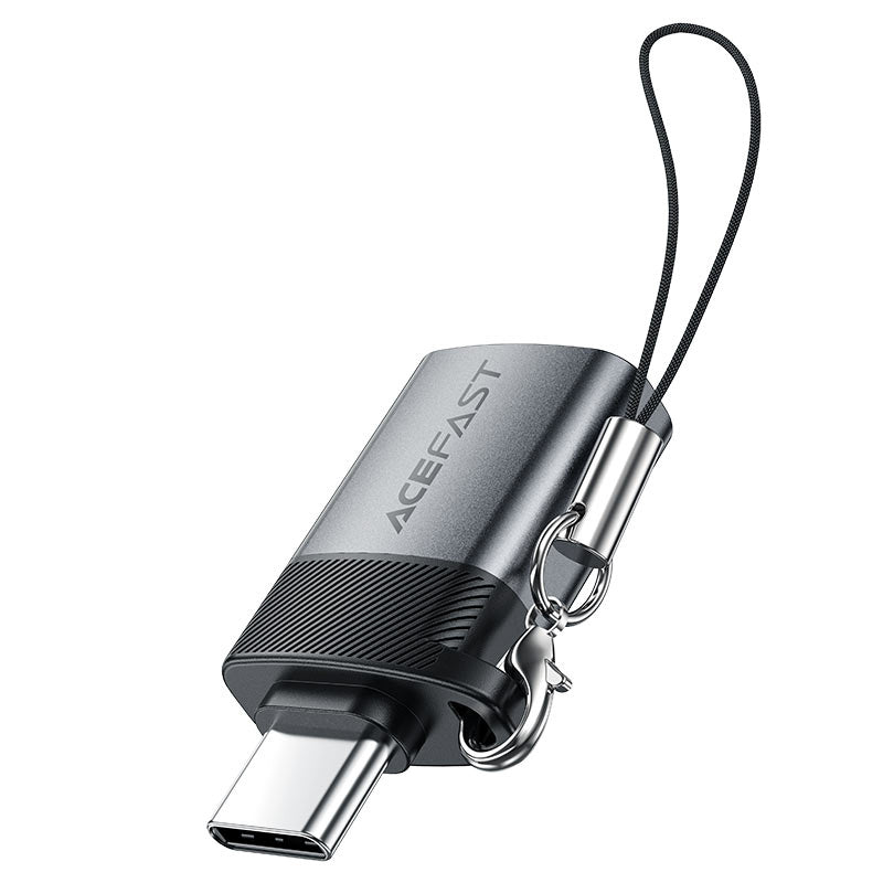 Acefast J7 USB-A - USB-C adapteris - pilka -- USB Adapters