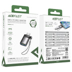 Acefast J7 USB-A - USB-C adapteris - pilka -- USB Adapters