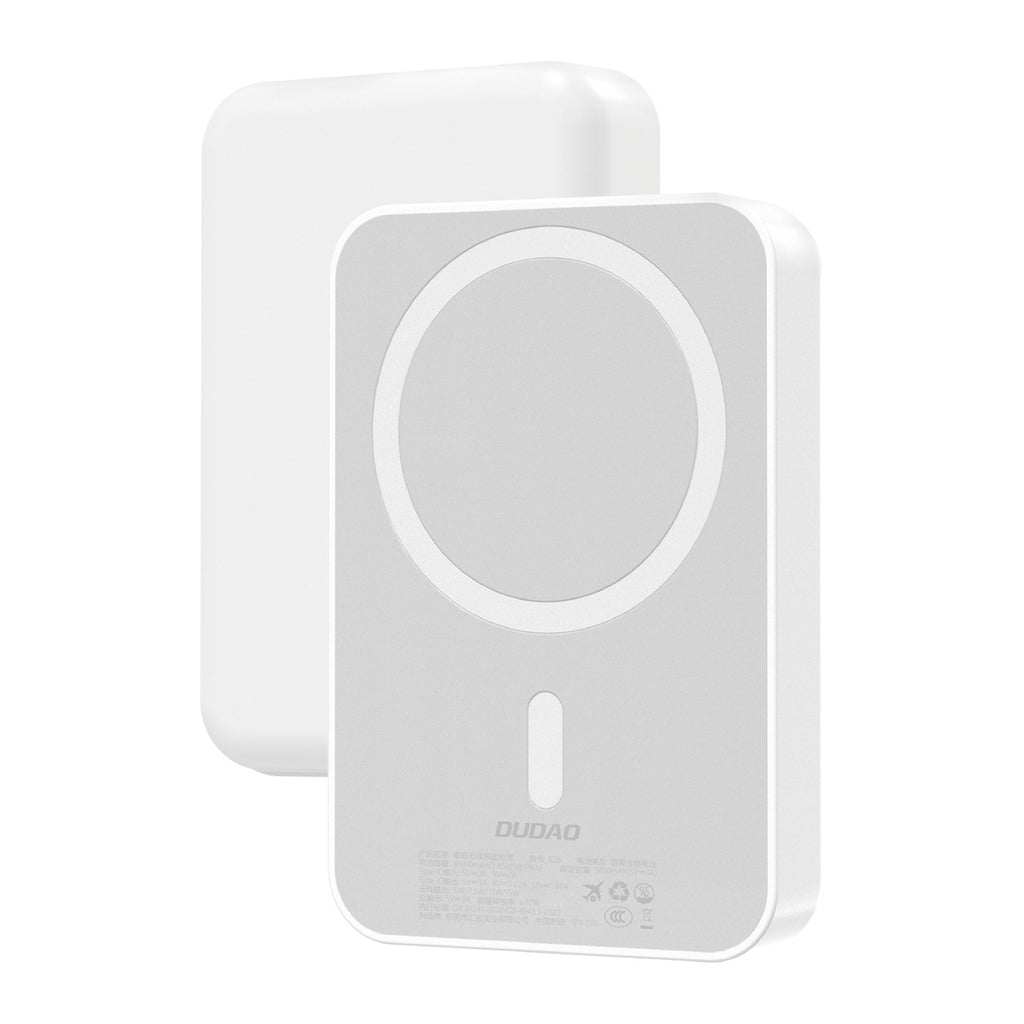 Dudao K26 išorinė baterija 10000mAh 20W USB-A / USB-C / MagSafe - balta