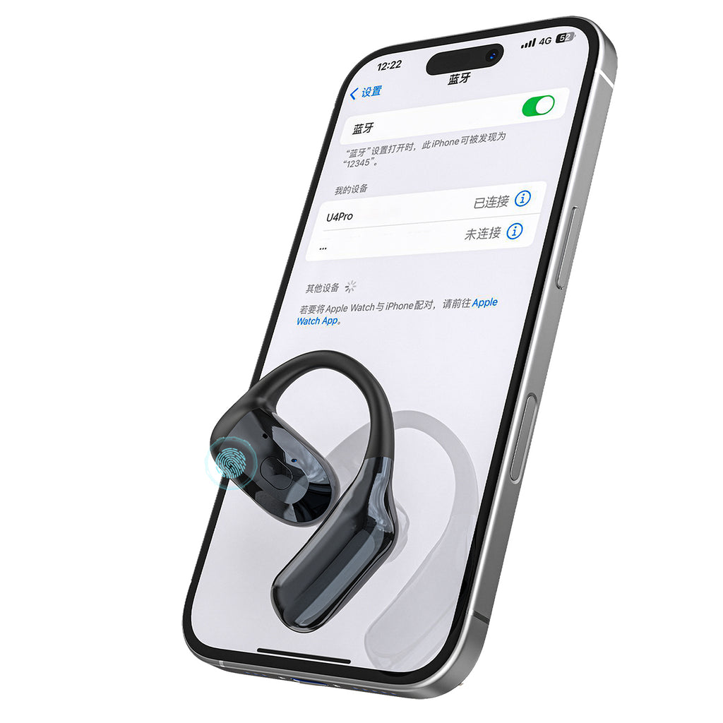 Dudao U4Pro Bluetooth ausinės, universalios abiem ausims - juodos