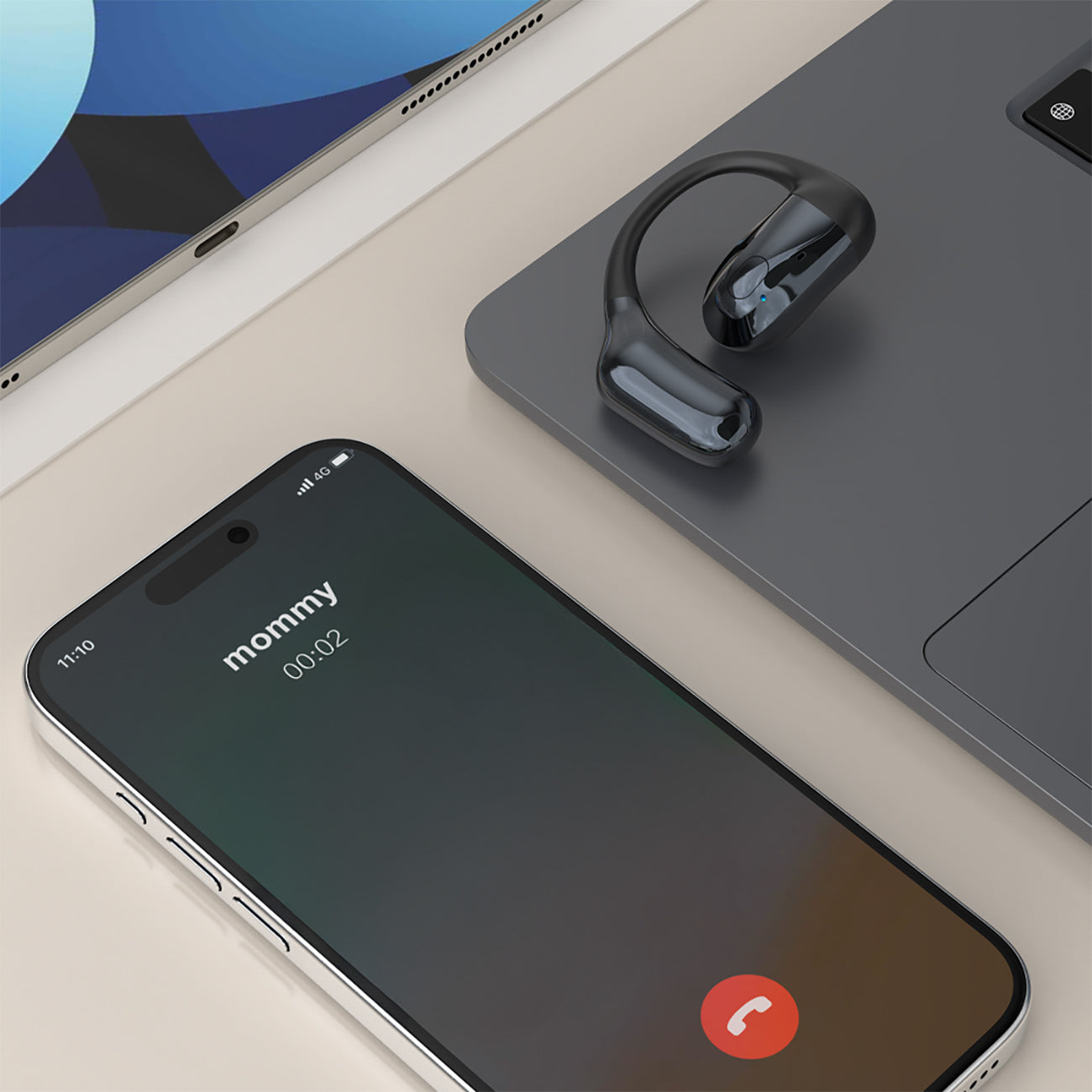 Dudao U4Pro Bluetooth ausinės, universalios abiem ausims - juodos