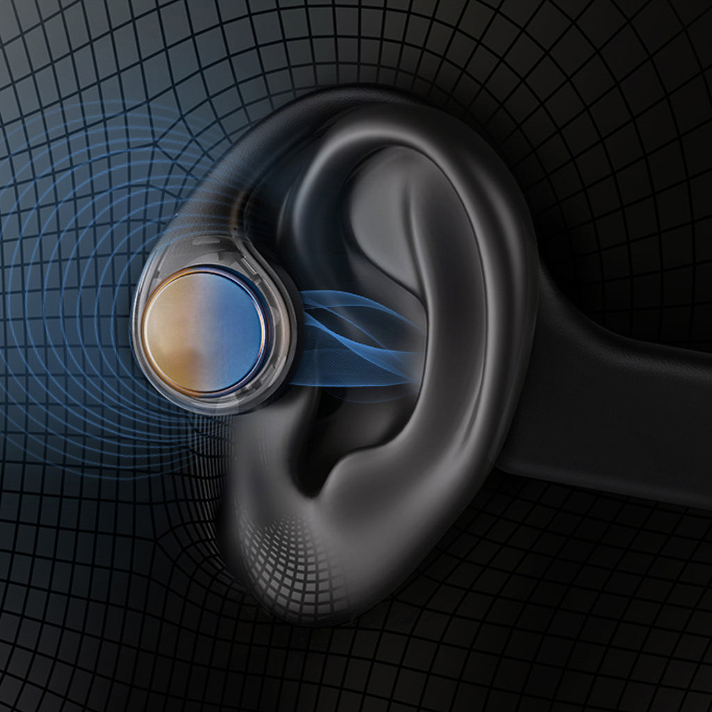 Dudao U22 Bluetooth 5.2 kaulinių laidymo ausinės su galvos juosta - juodos -- Headphones