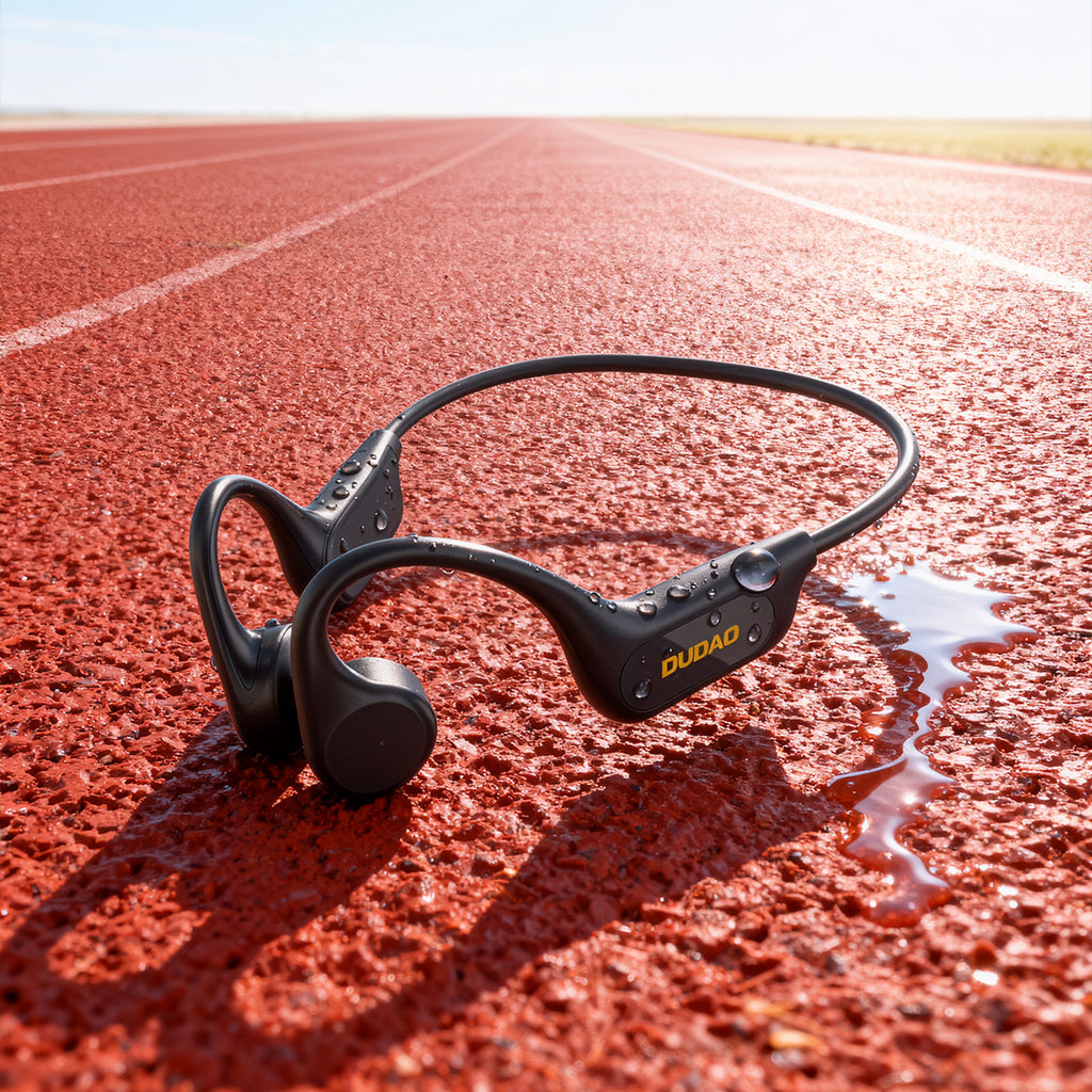Dudao U22 Bluetooth 5.2 kaulinių laidymo ausinės su galvos juosta - juodos -- Headphones