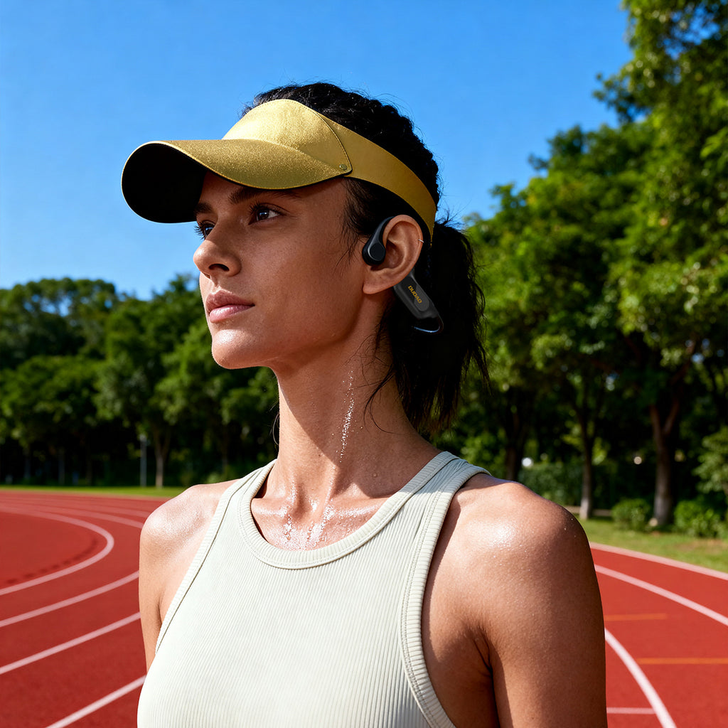 Dudao U22 Bluetooth 5.2 kaulinių laidymo ausinės su galvos juosta - juodos -- Headphones