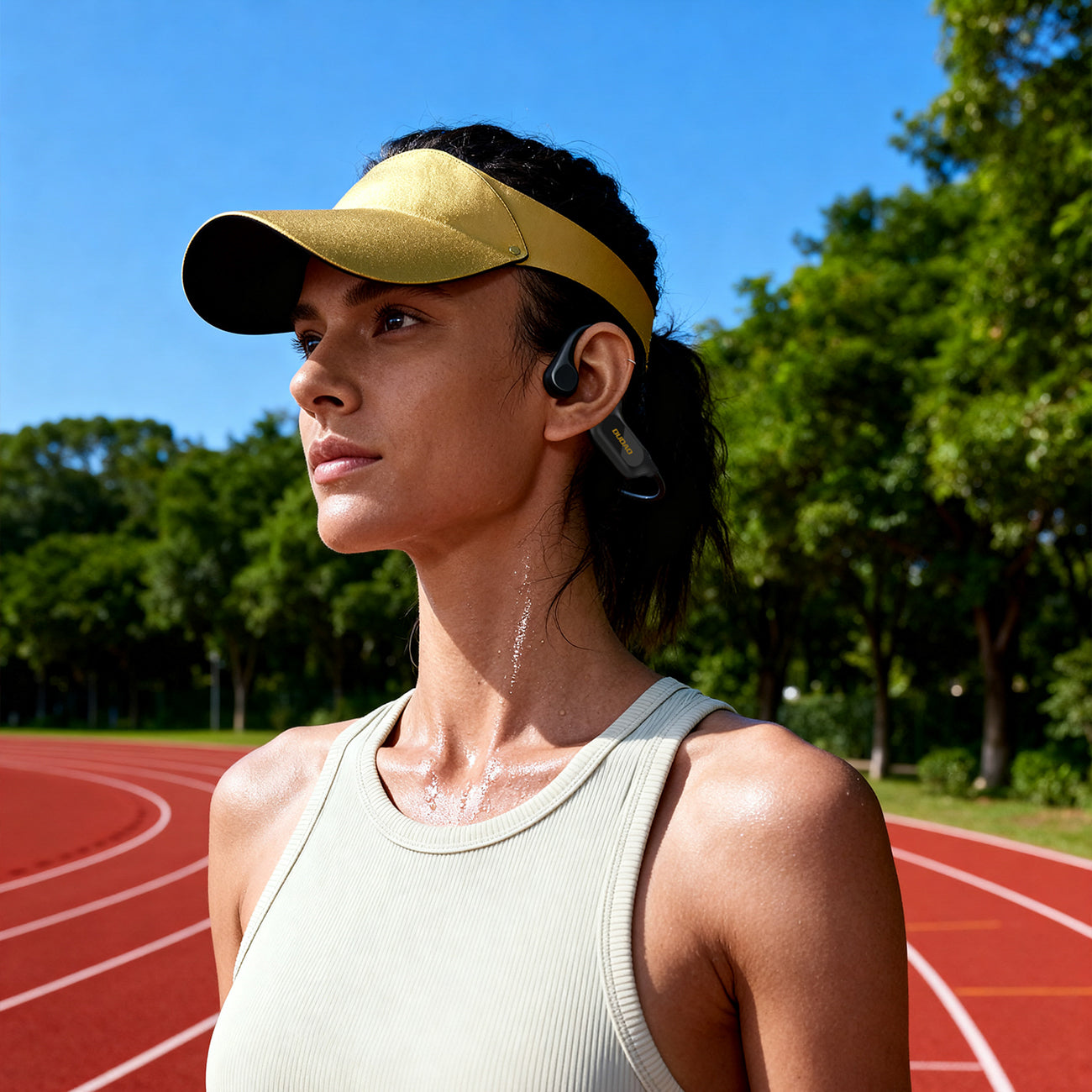 Dudao U22 Bluetooth 5.2 kaulinių laidymo ausinės su galvos juosta - juodos -- Headphones