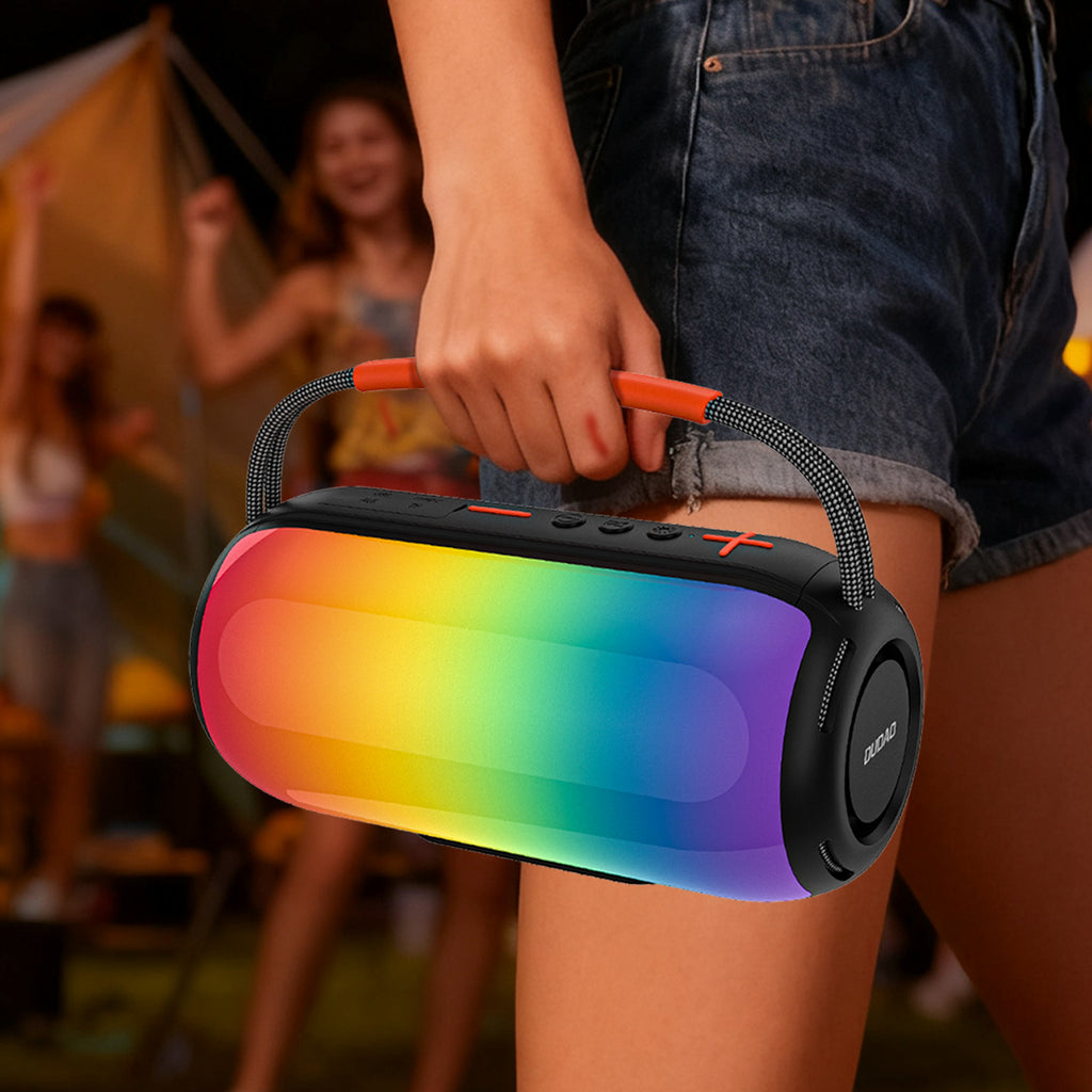 Dudao Y21 bevielė garsiakalbis su RGB apšvietimu Bluetooth 5.3 - juoda -- Bluetooth Speakers