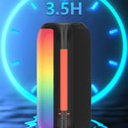 Dudao Y21 bevielė garsiakalbis su RGB apšvietimu Bluetooth 5.3 - juoda -- Bluetooth Speakers