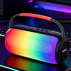 Dudao Y21 bevielė garsiakalbis su RGB apšvietimu Bluetooth 5.3 - juoda -- Bluetooth Speakers