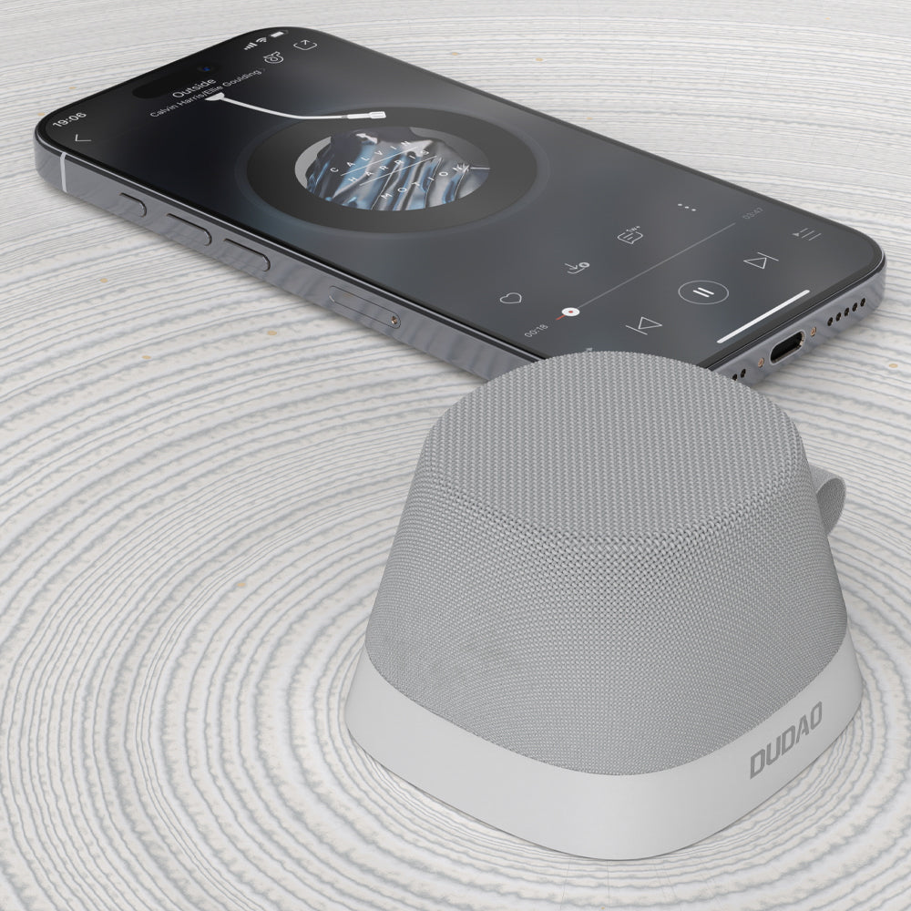 Dudao Y20 bevielė garsiakalbis su magnetine jungtimi Bluetooth 5.3 - sidabrinė -- Bluetooth Speakers