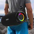 Dudao Y21Pro bevielė garsiakalbis su RGB apšvietimu Bluetooth 5.3 - juoda -- Bluetooth Speakers