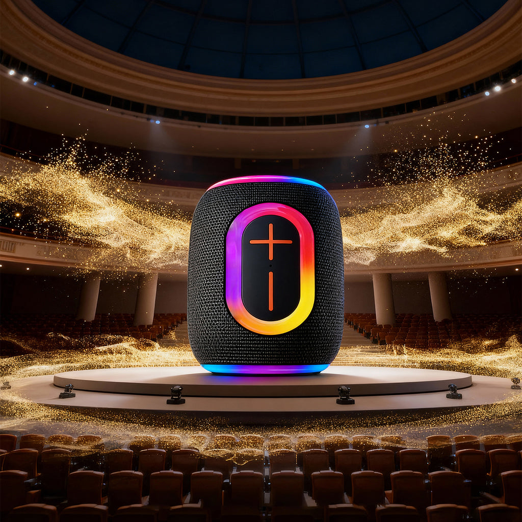 Dudao Y22 Bevielis garsiakalbis su RGB fono šviesa Bluetooth 5.3 - Juodas -- Bluetooth Speakers
