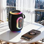 Dudao Y22 Bevielis garsiakalbis su RGB fono šviesa Bluetooth 5.3 - Juodas -- Bluetooth Speakers
