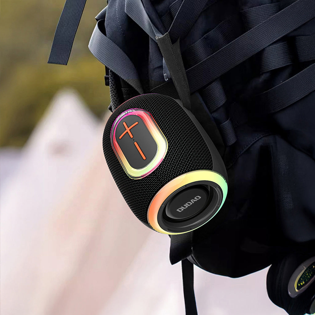 Dudao Y22 Bevielis garsiakalbis su RGB fono šviesa Bluetooth 5.3 - Juodas -- Bluetooth Speakers