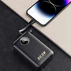 Dudao K14+ išorinė baterija 20000mAh 22.5W USB-C / USB-A / integruoti Lightning ir USB-C laidai - juoda -- Powerbanks