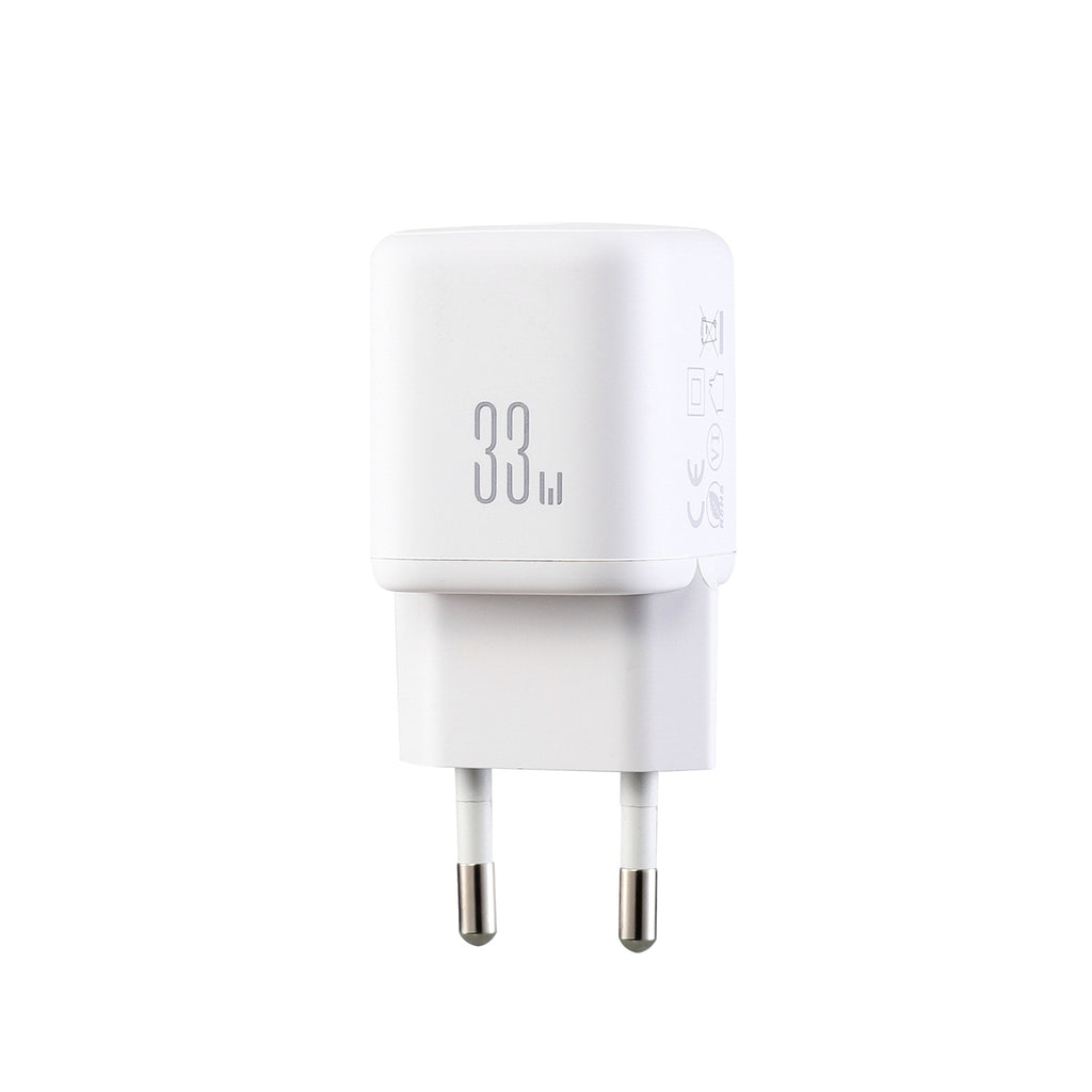 Joyroom JR-TG7 33W USB-A + USB-C Sieninis įkroviklis - baltas