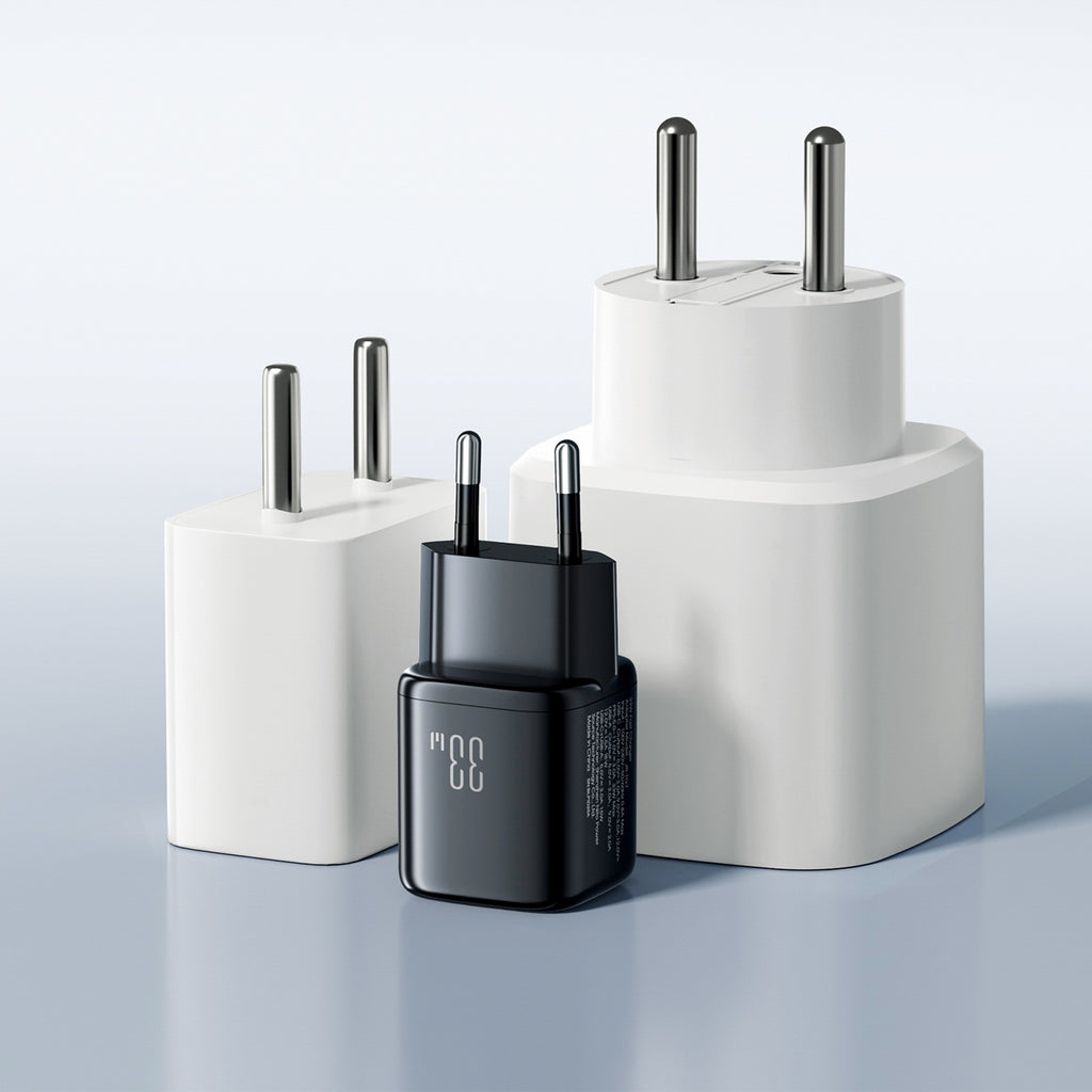 Joyroom JR-TG7 33W USB-A + USB-C Sieninis įkroviklis - juodas