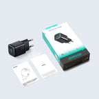 Joyroom JR-TG7 33W USB-A + USB-C Sieninis įkroviklis - juodas
