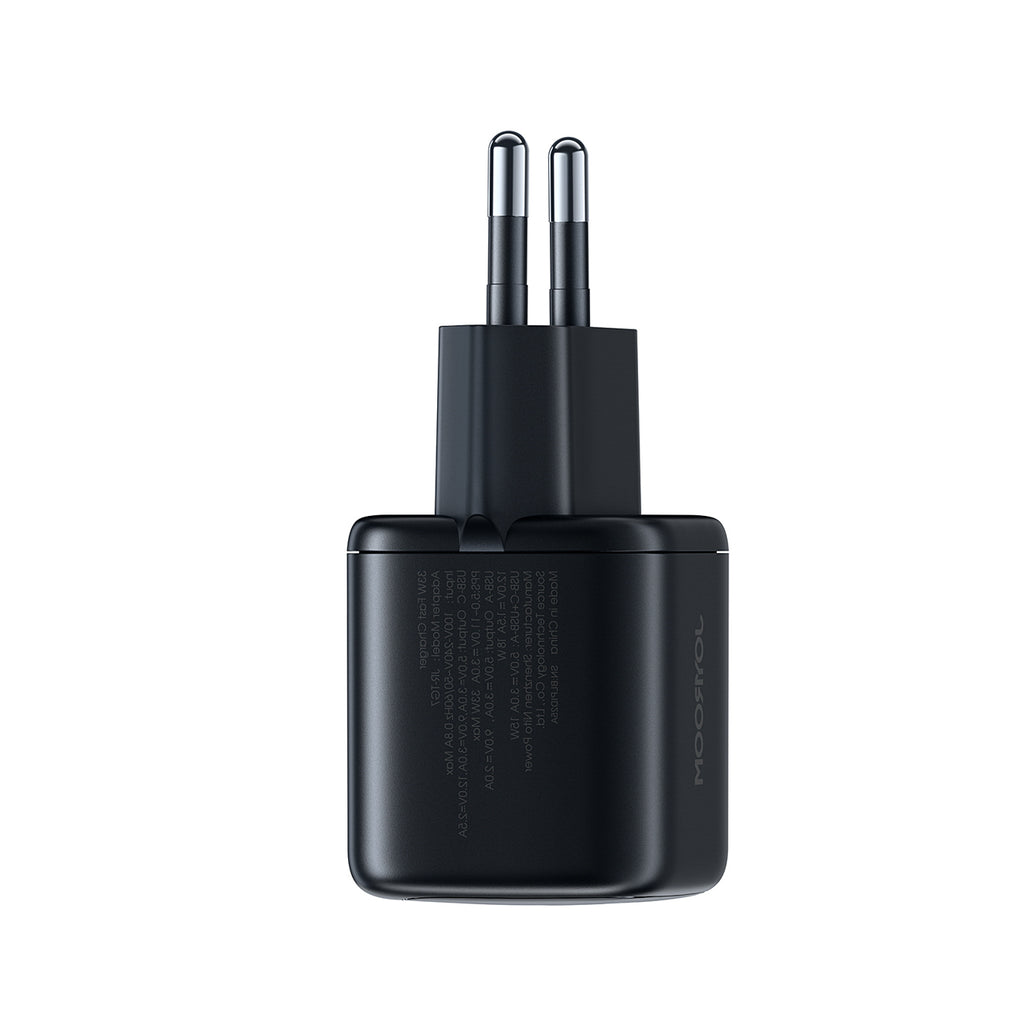 Joyroom JR-TG7 33W USB-A + USB-C Sieninis įkroviklis - juodas